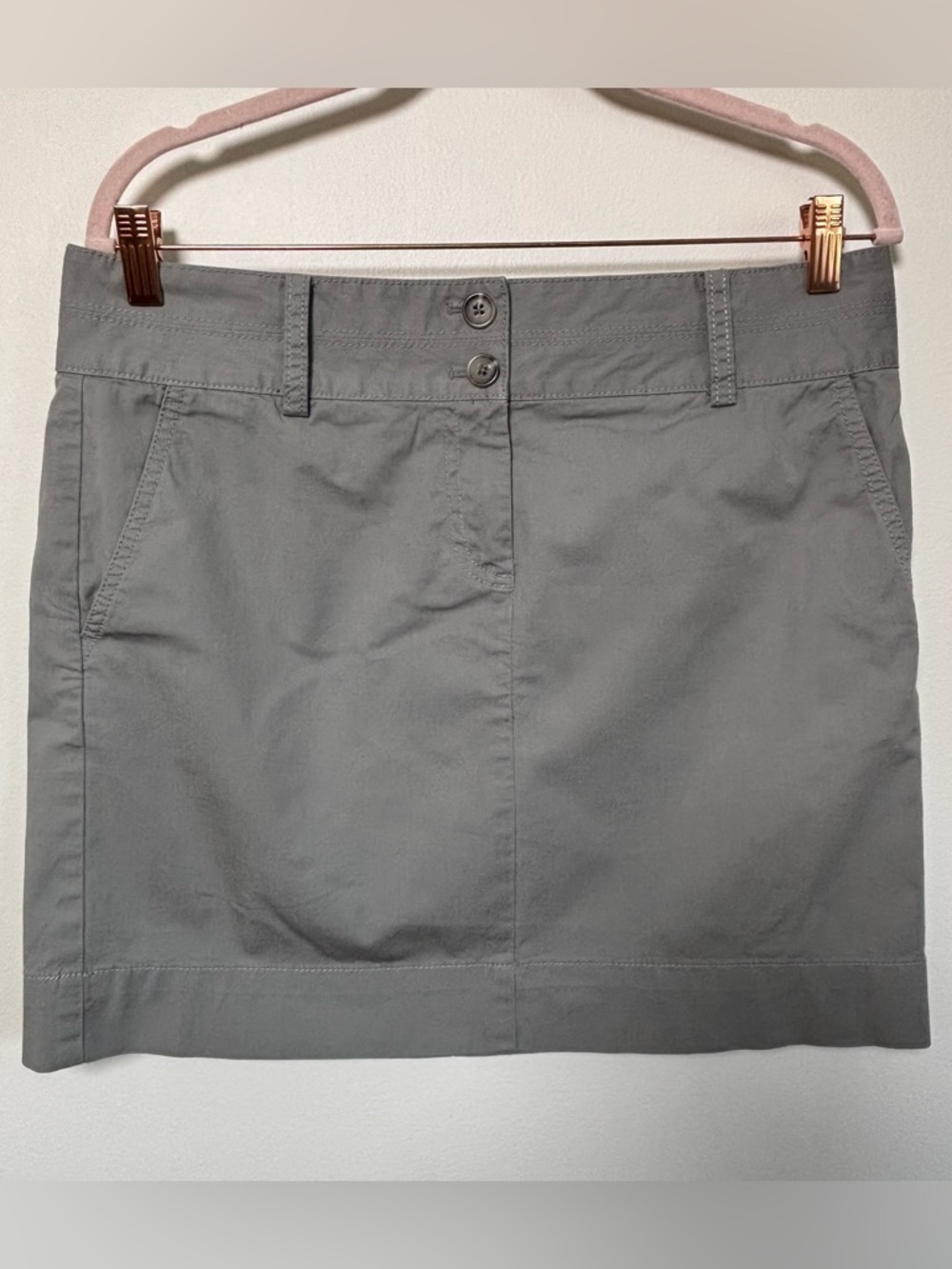LOFT Gray Cotton Skirt - Size 8